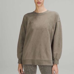 Lululemon Perfect Oversized Thread Dye Rover Black Crew